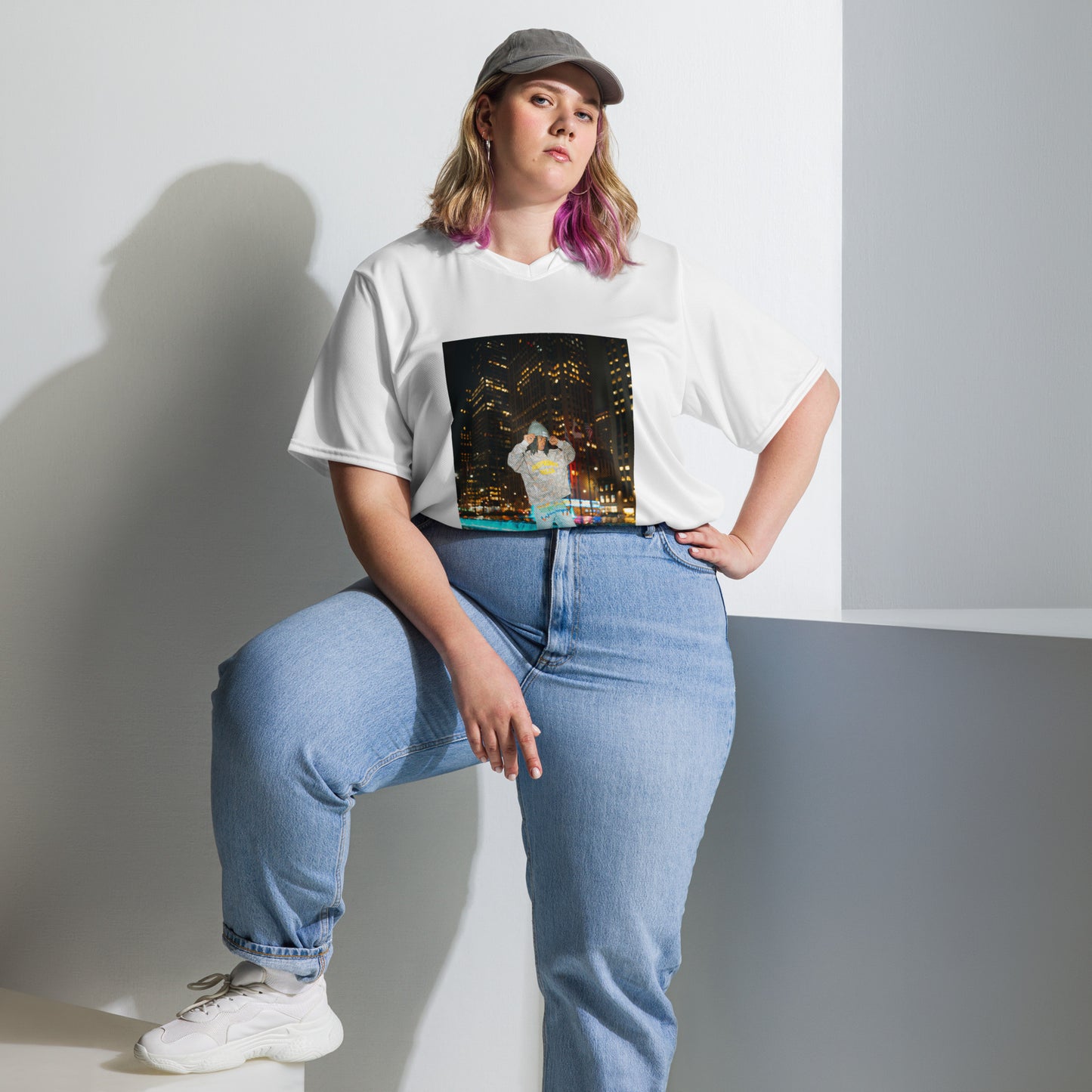 Blurry Vision Recycled unisex sports jersey