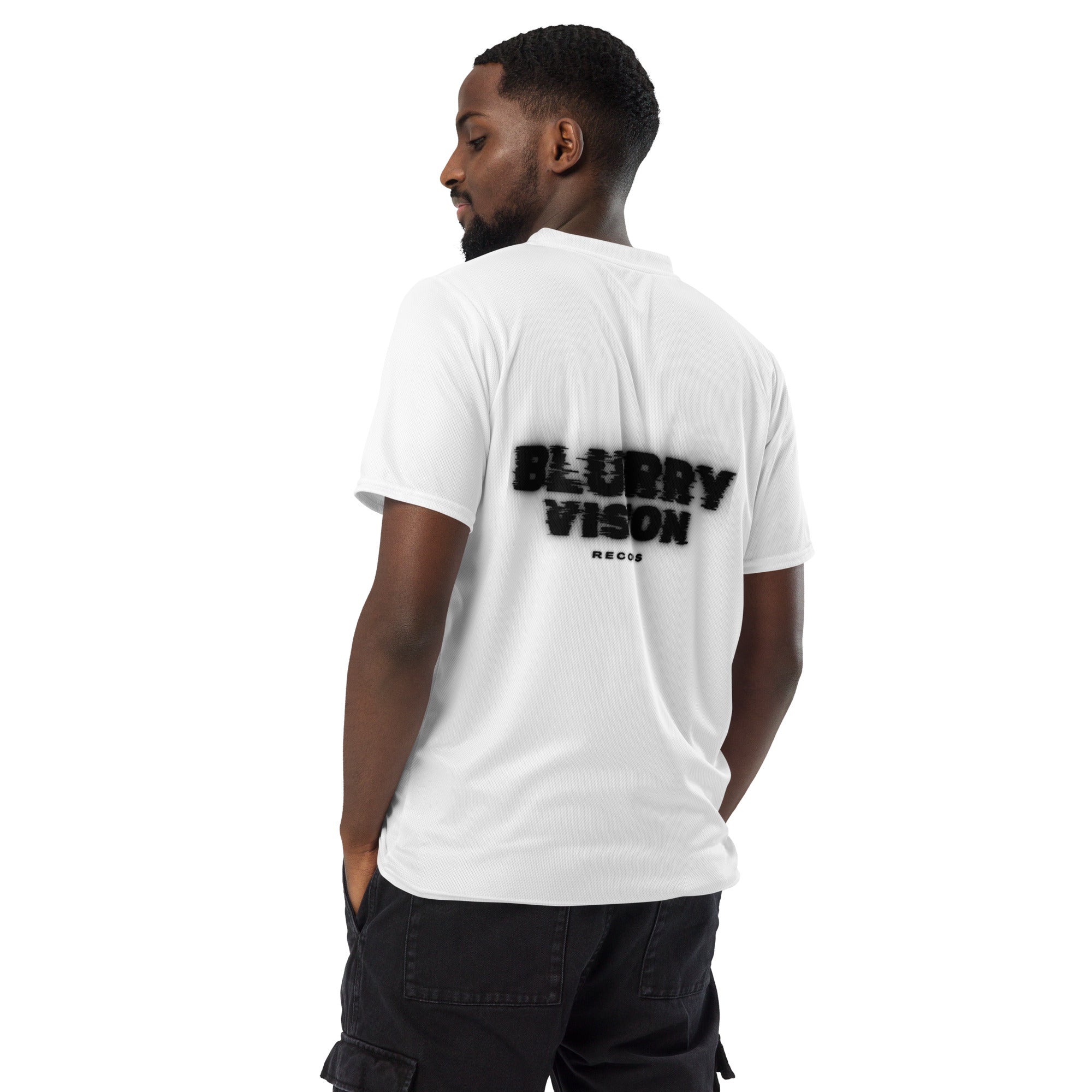 Blurry Vision Recycled unisex sports jersey