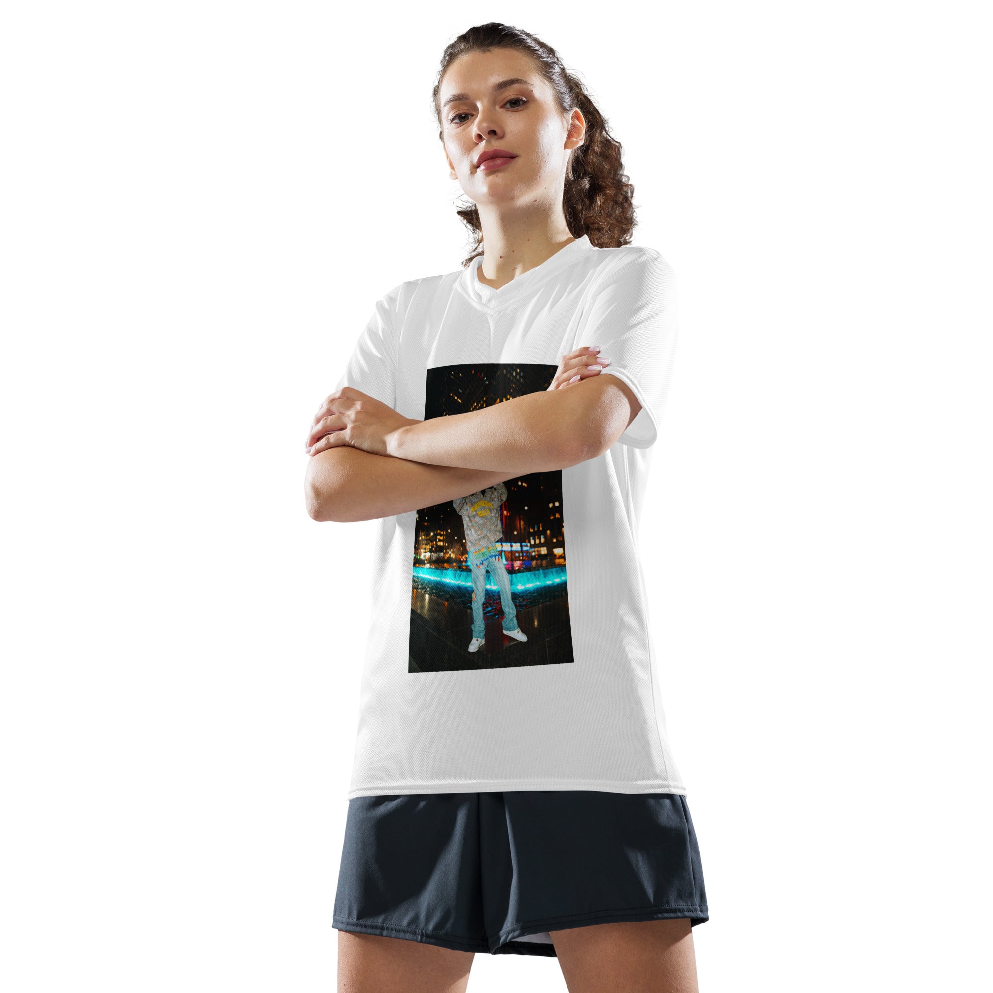 Blurry Vision Recycled unisex sports jersey