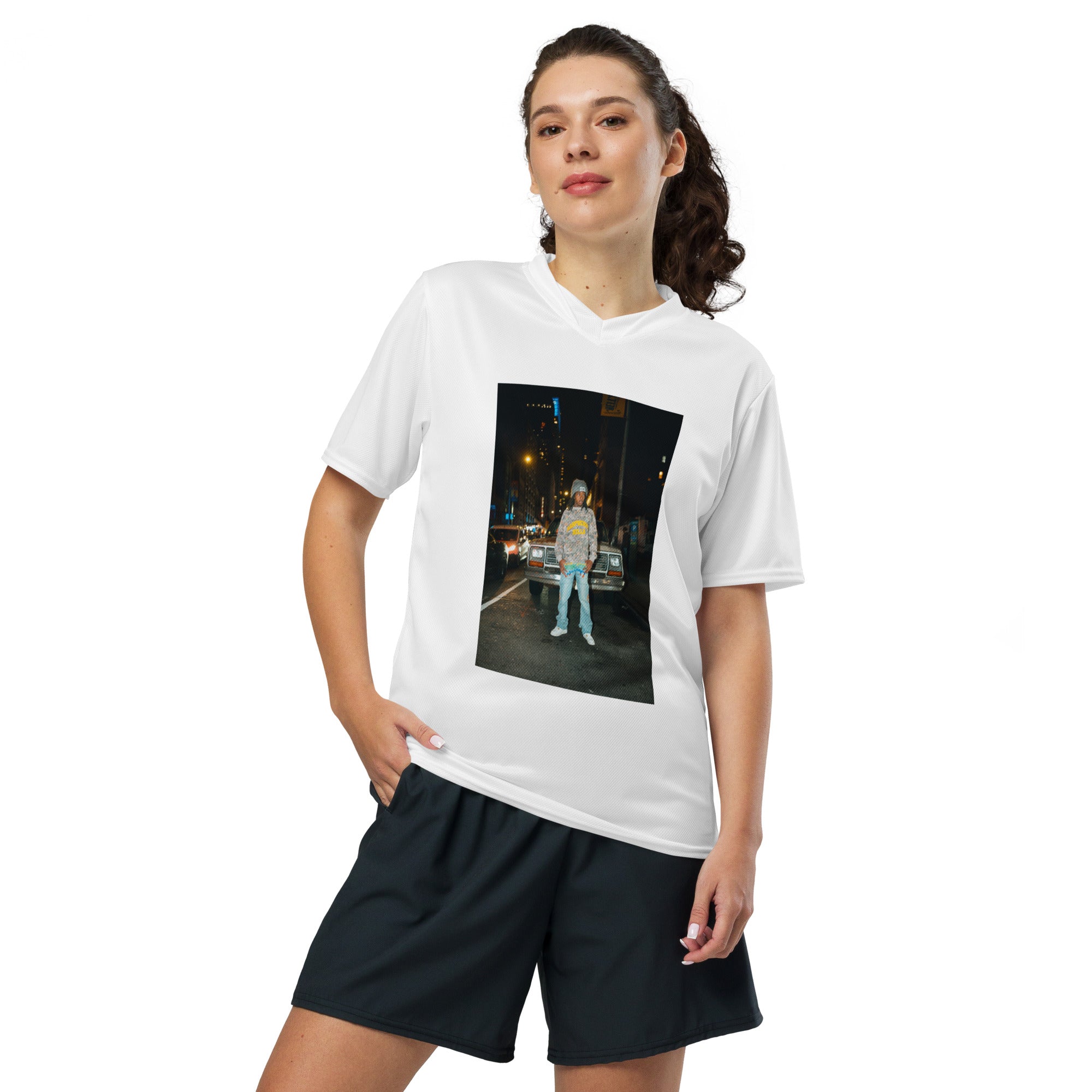 Blurry Vision Recycled unisex sports jersey