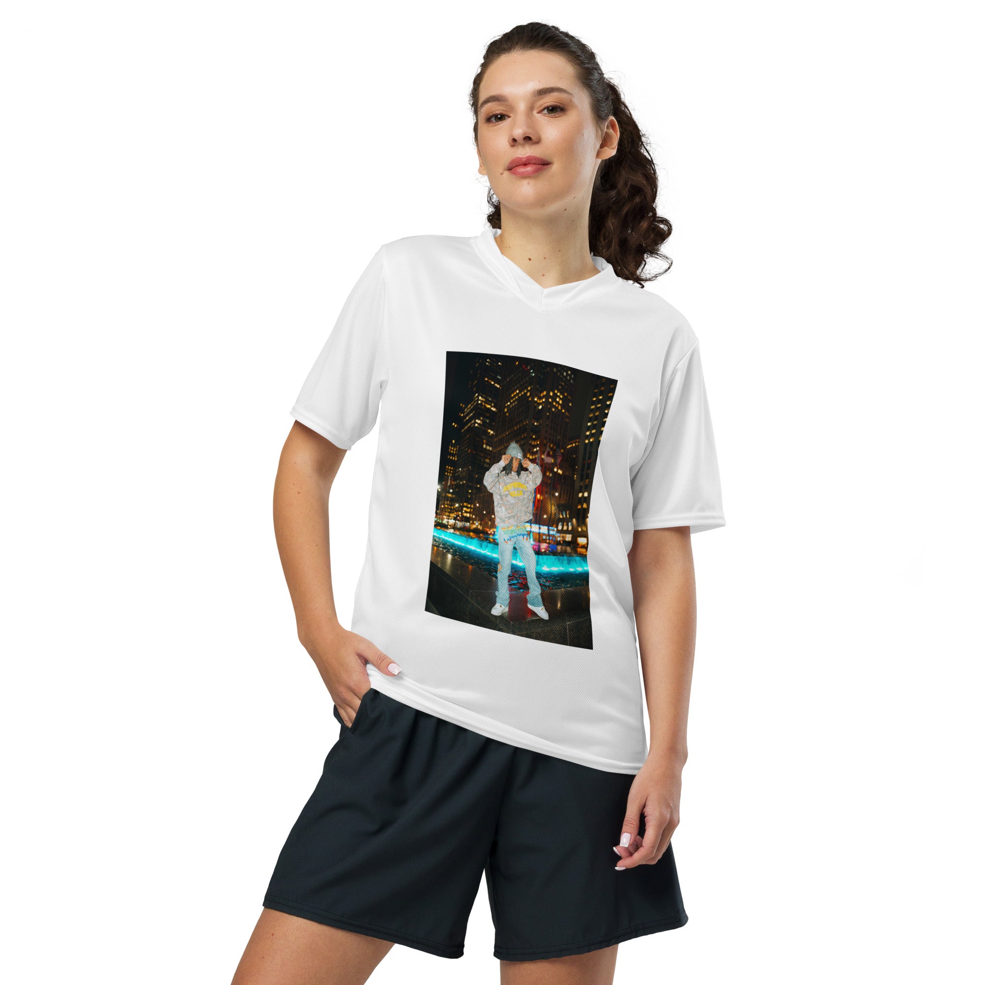 Blurry Vision Recycled unisex sports jersey