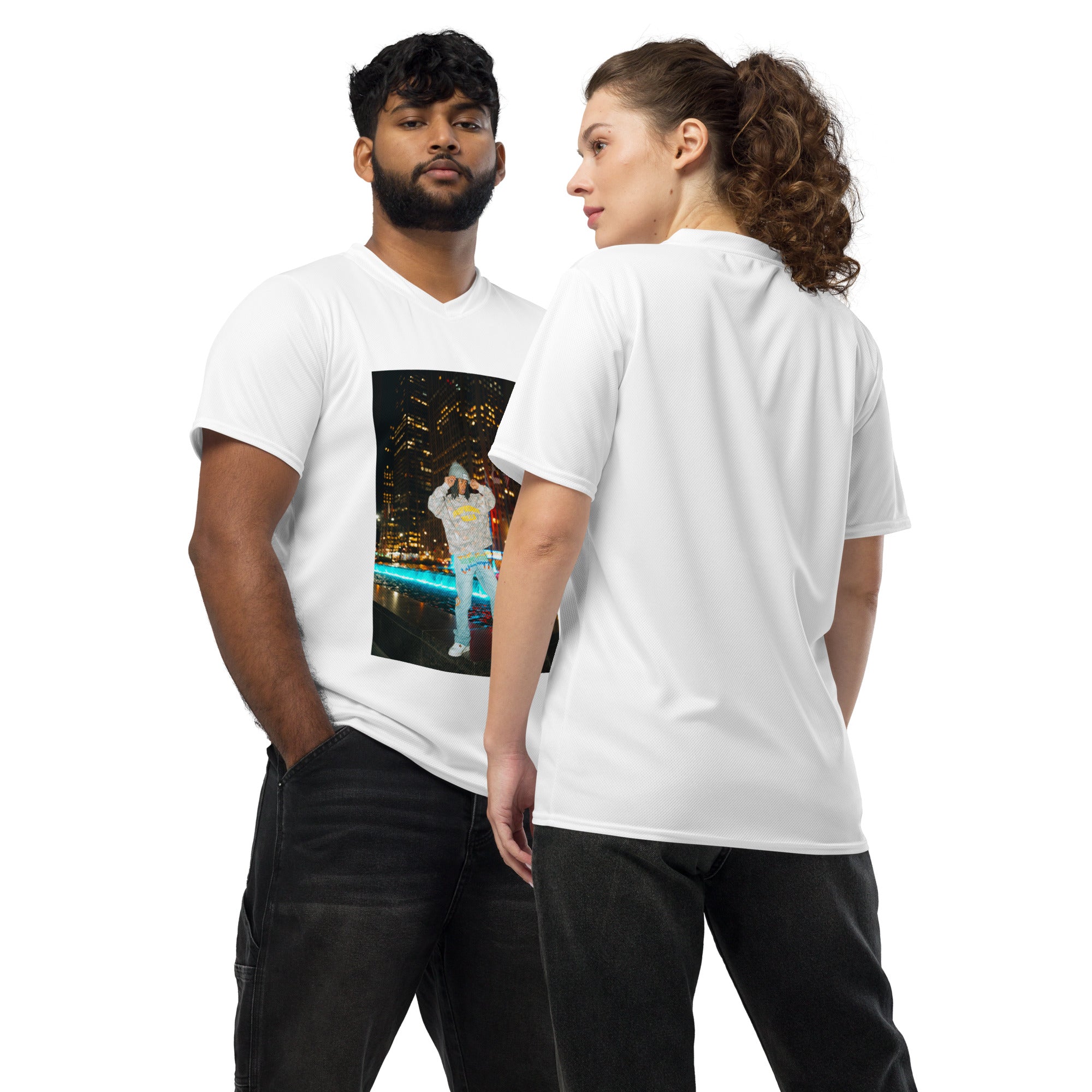 Blurry Vision Recycled unisex sports jersey