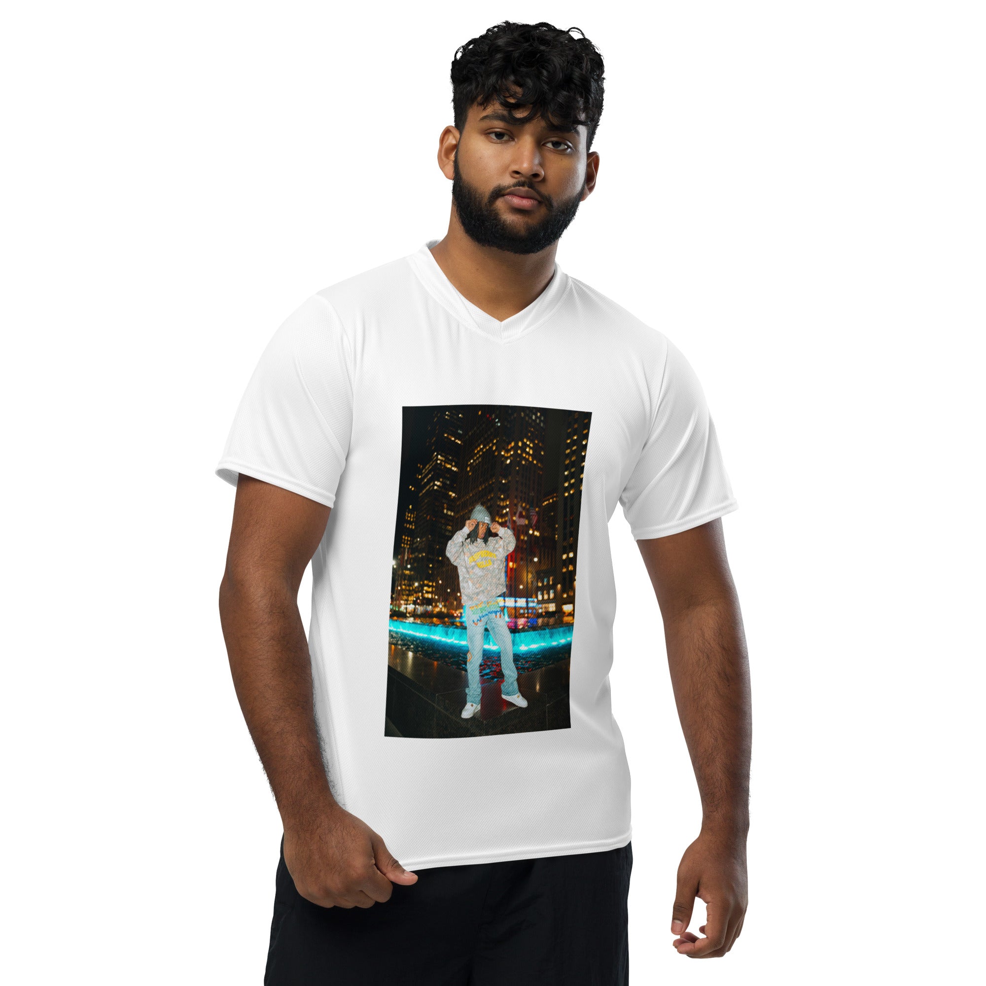 Blurry Vision Recycled unisex sports jersey