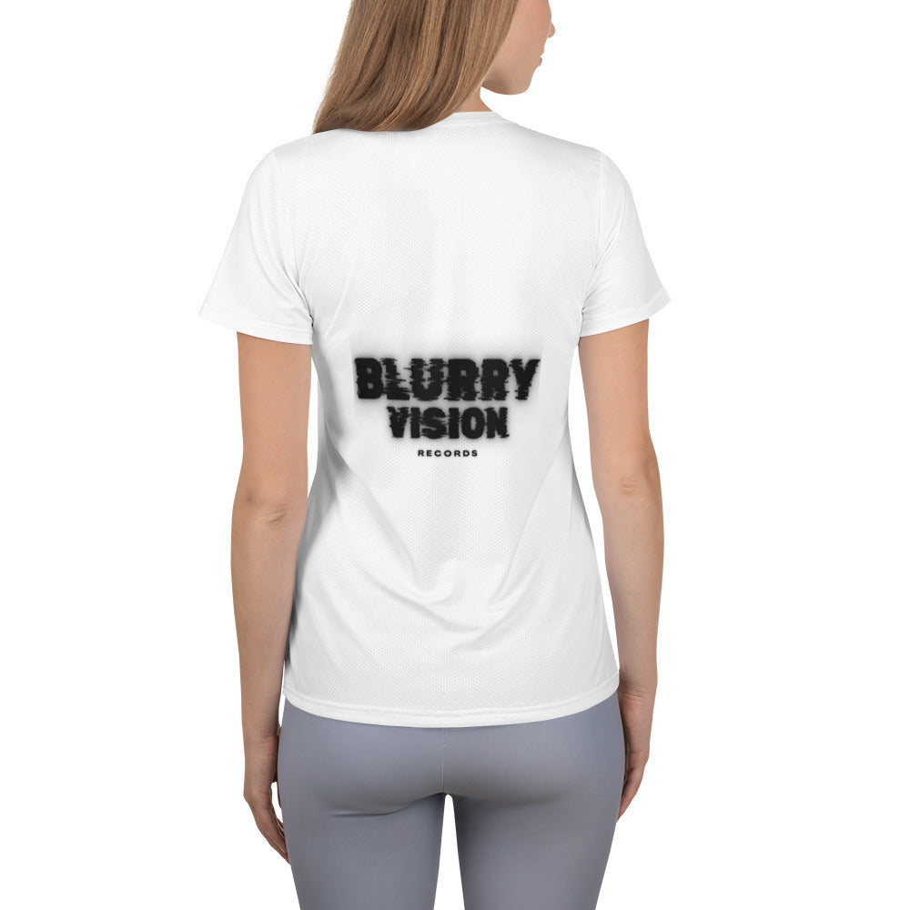 Blurry Vision All-Over Print Women's Athletic T-shirt