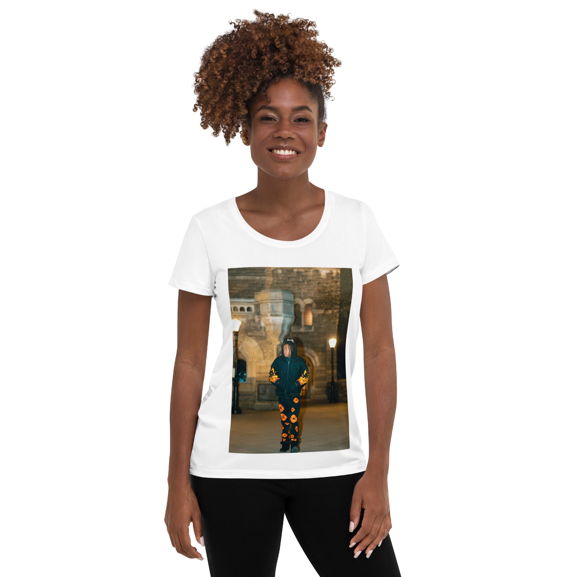 Blurry Vision All-Over Print Women's Athletic T-shirt