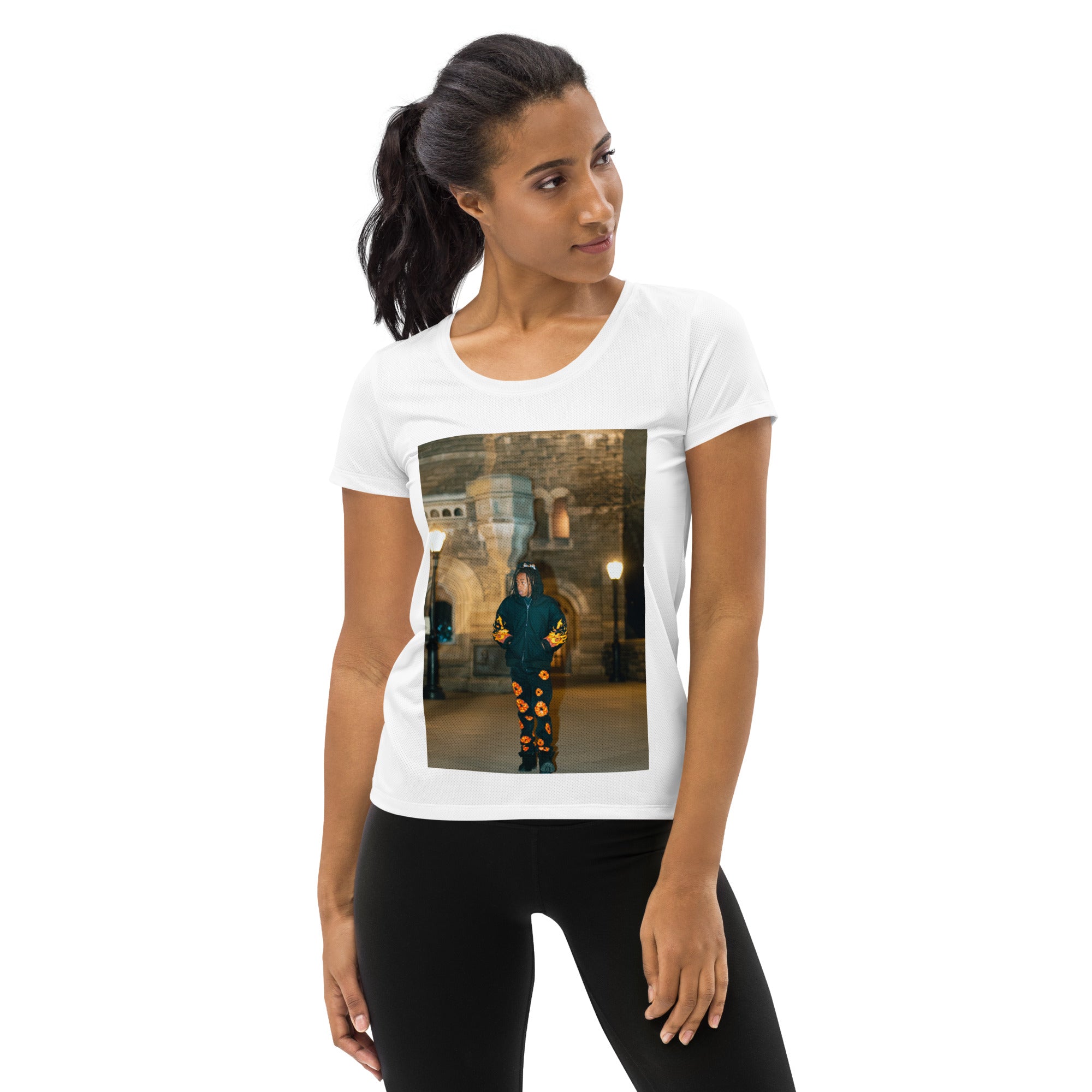 Blurry Vision All-Over Print Women's Athletic T-shirt