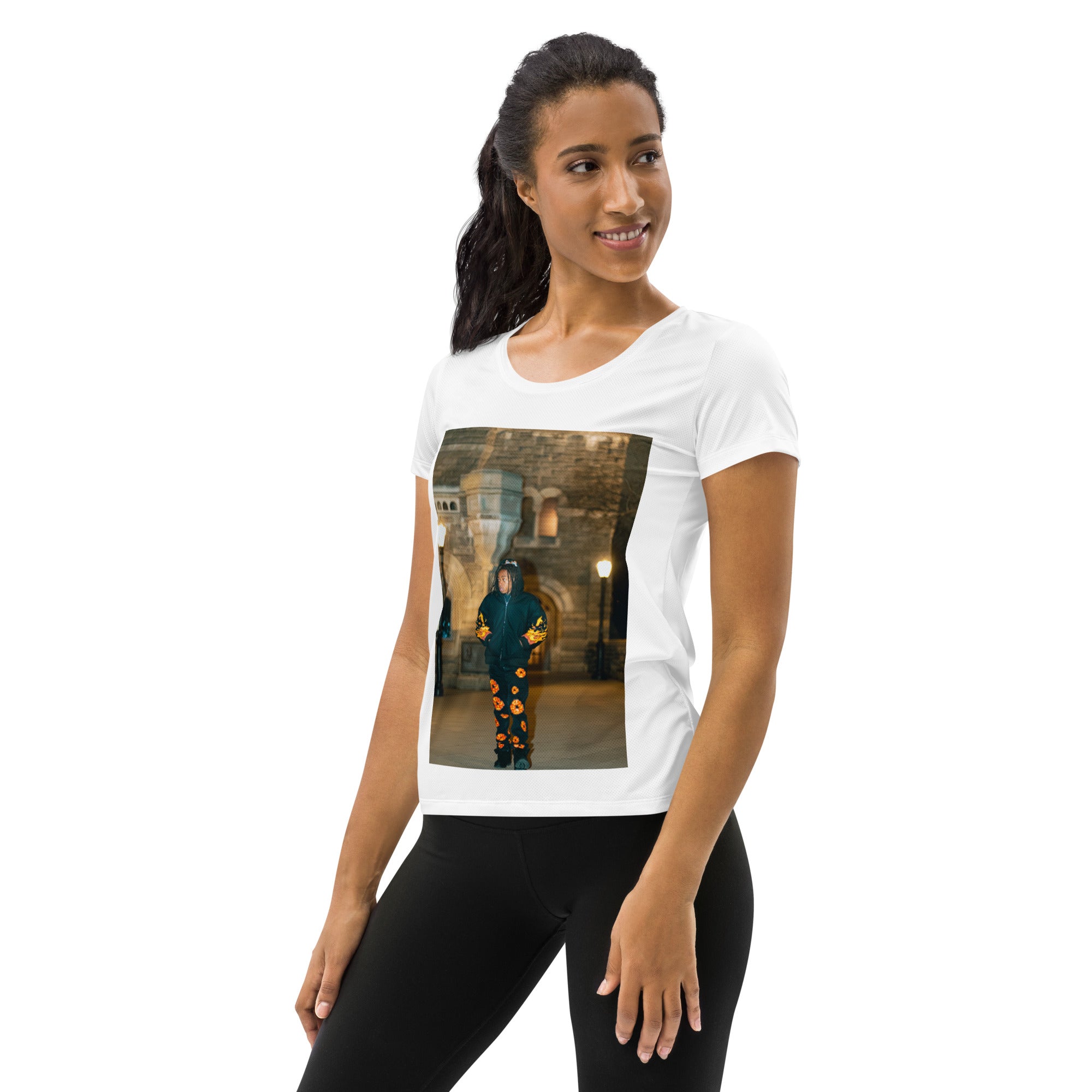 Blurry Vision All-Over Print Women's Athletic T-shirt