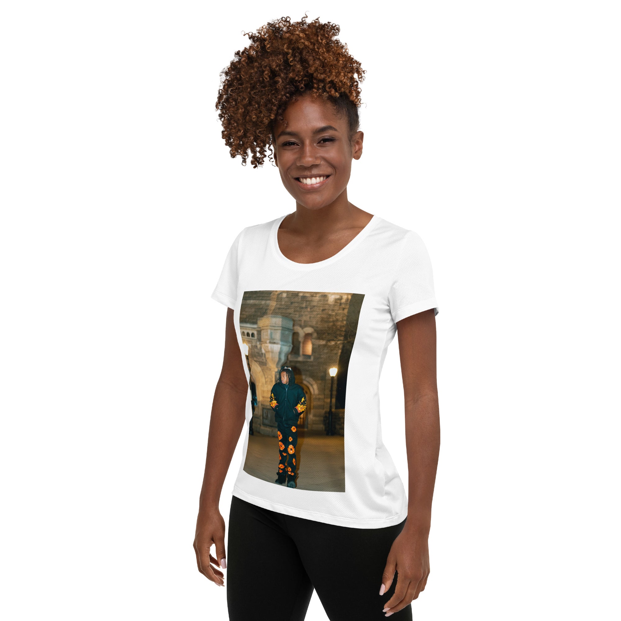 Blurry Vision All-Over Print Women's Athletic T-shirt