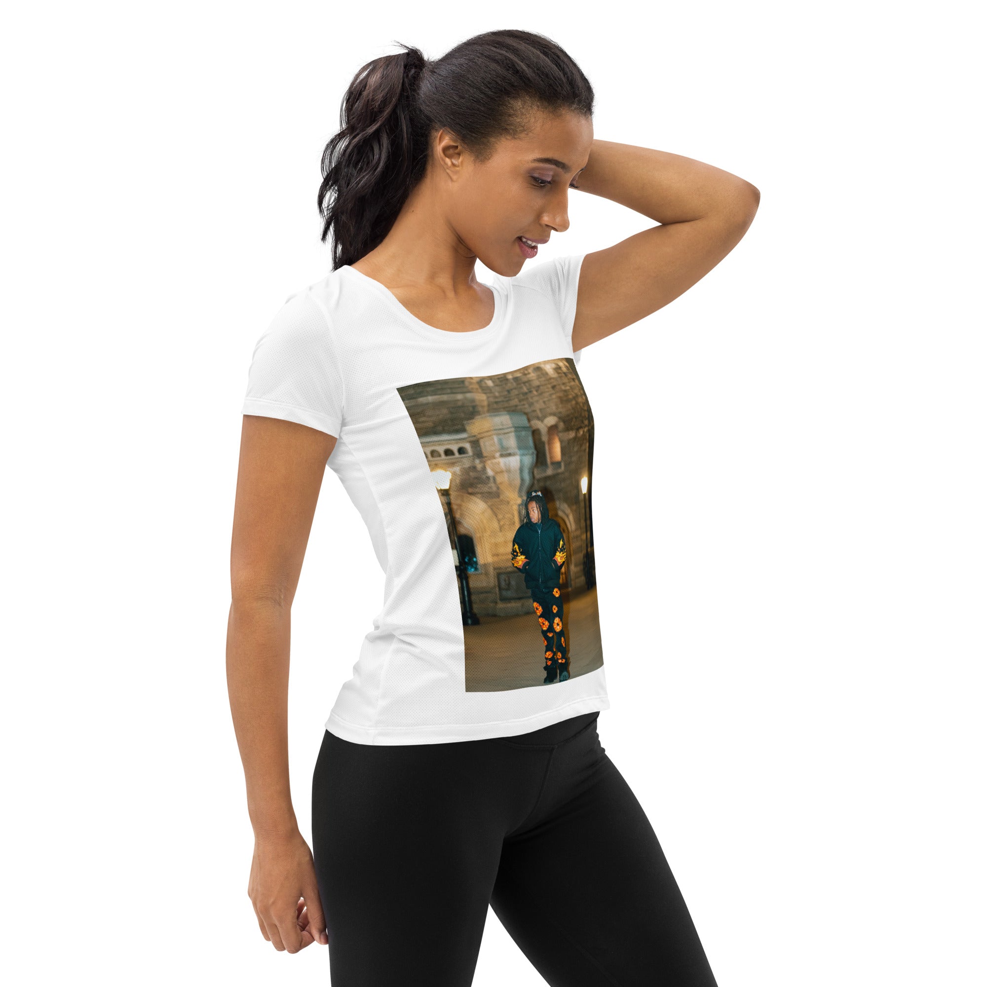 Blurry Vision All-Over Print Women's Athletic T-shirt