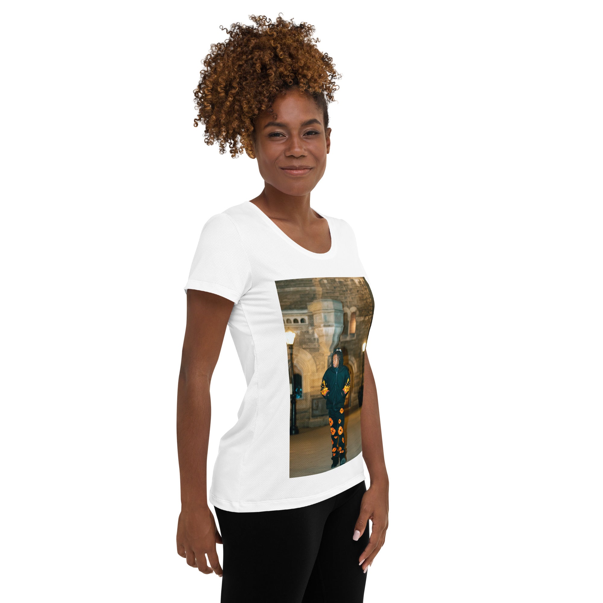 Blurry Vision All-Over Print Women's Athletic T-shirt