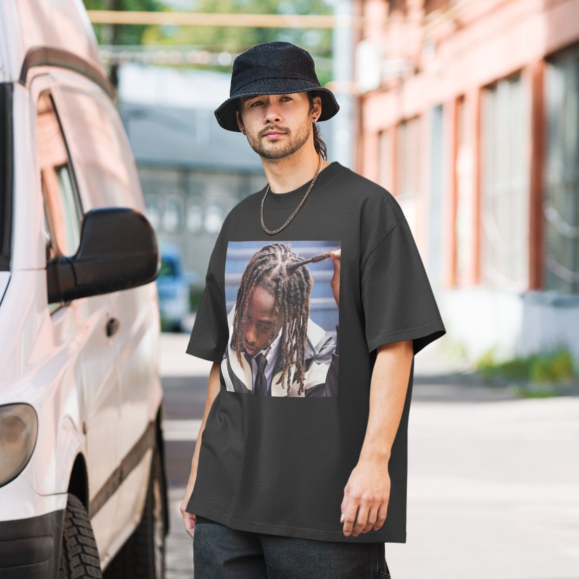 Blurry Vision Oversized faded t-shirt