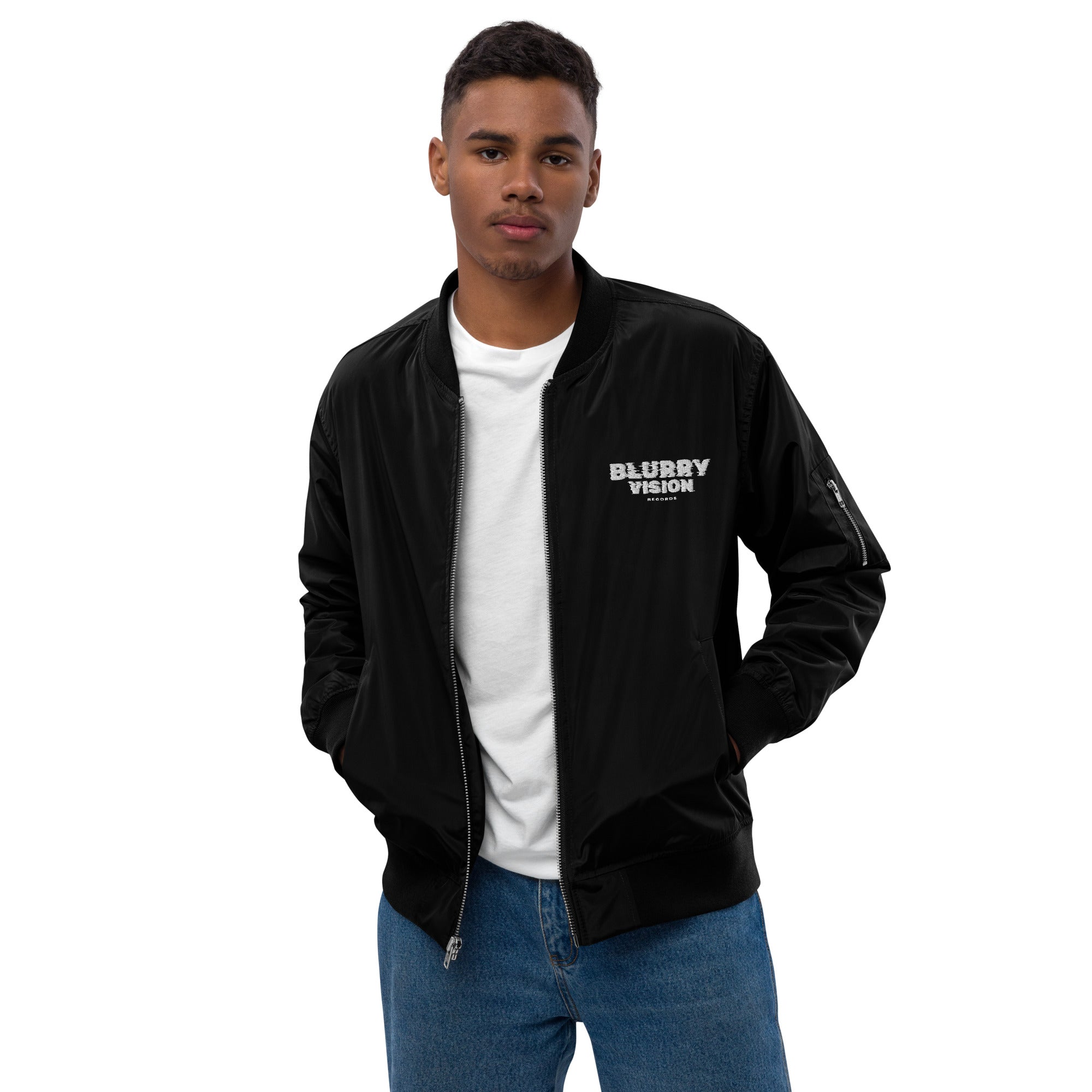 Blurry Vision Premium recycled bomber jacket