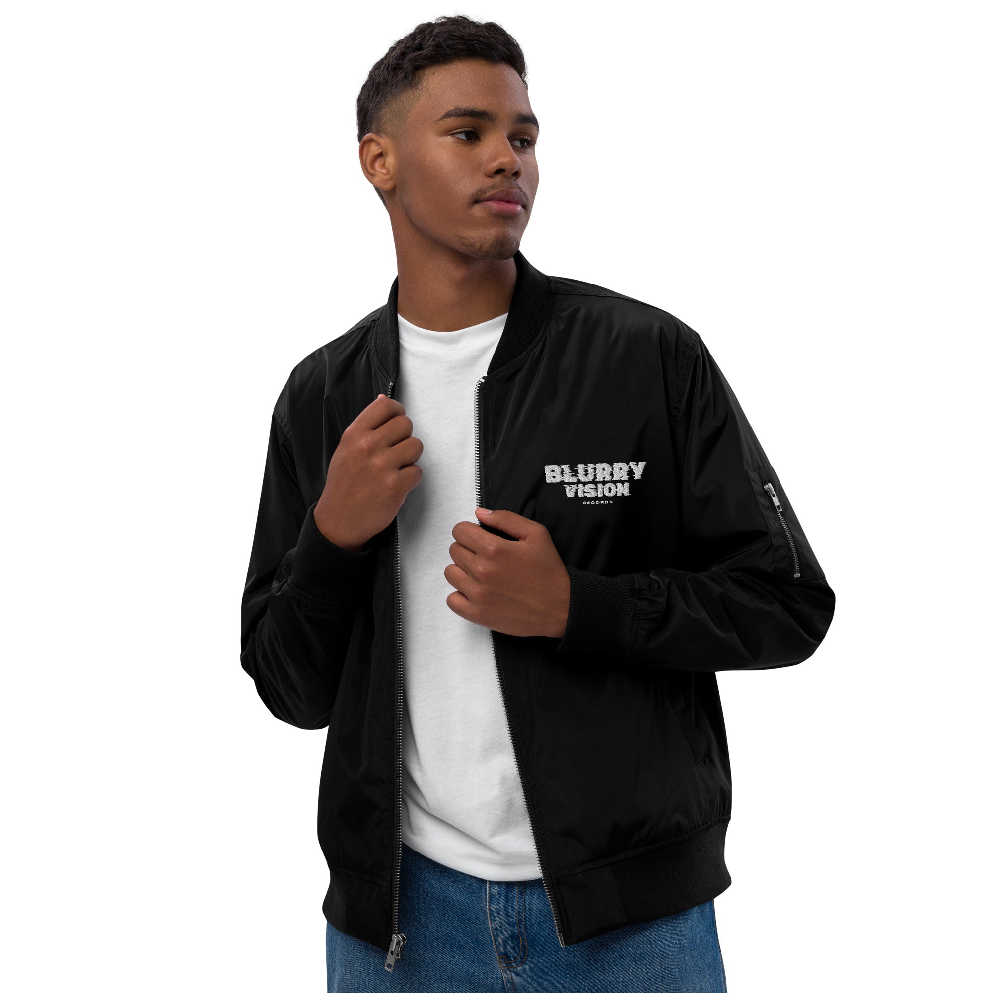 Blurry Vision Premium recycled bomber jacket