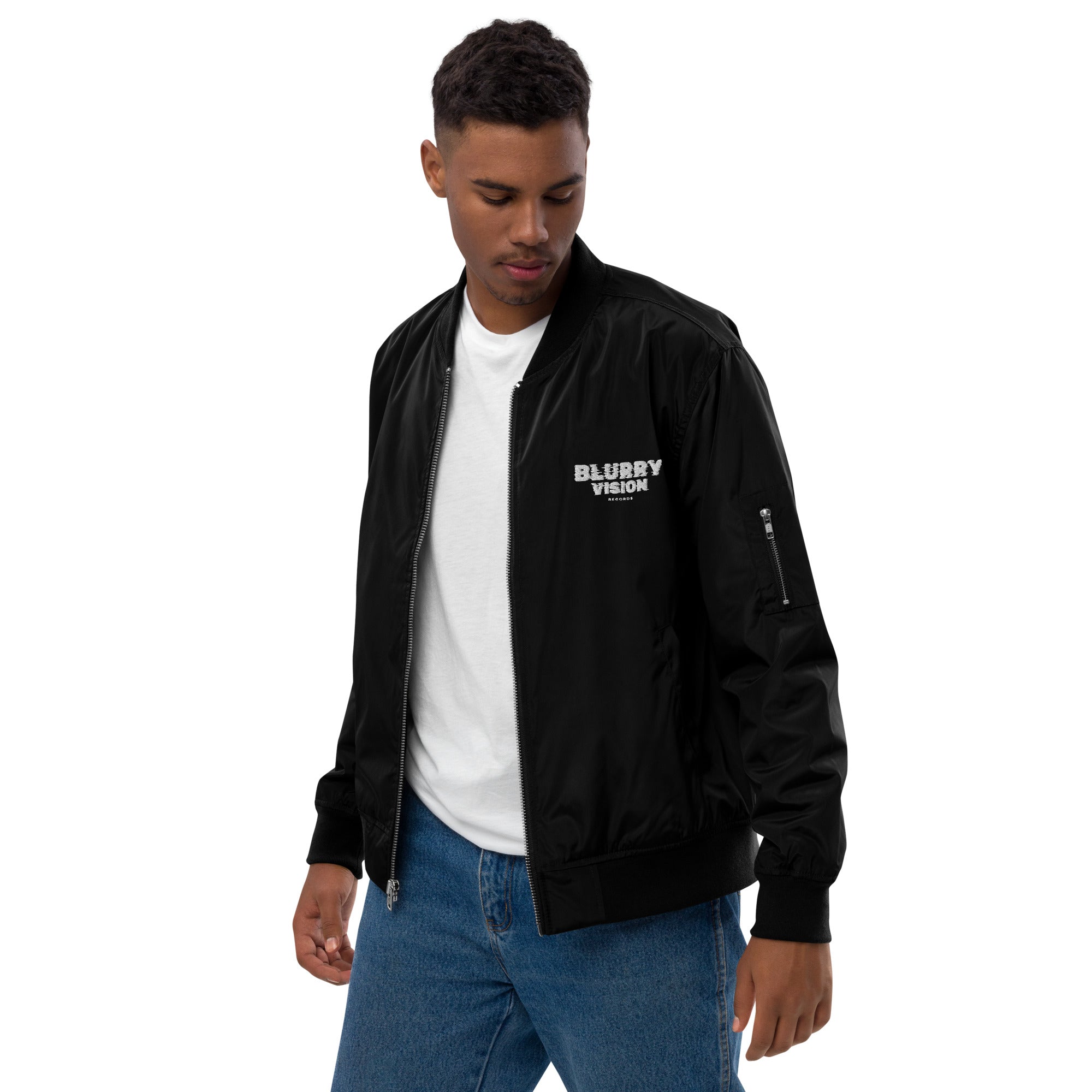 Blurry Vision Premium recycled bomber jacket