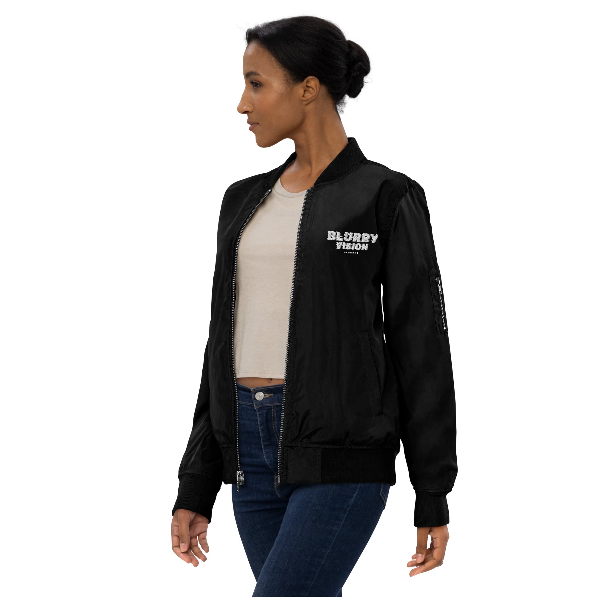 Blurry Vision Premium recycled bomber jacket