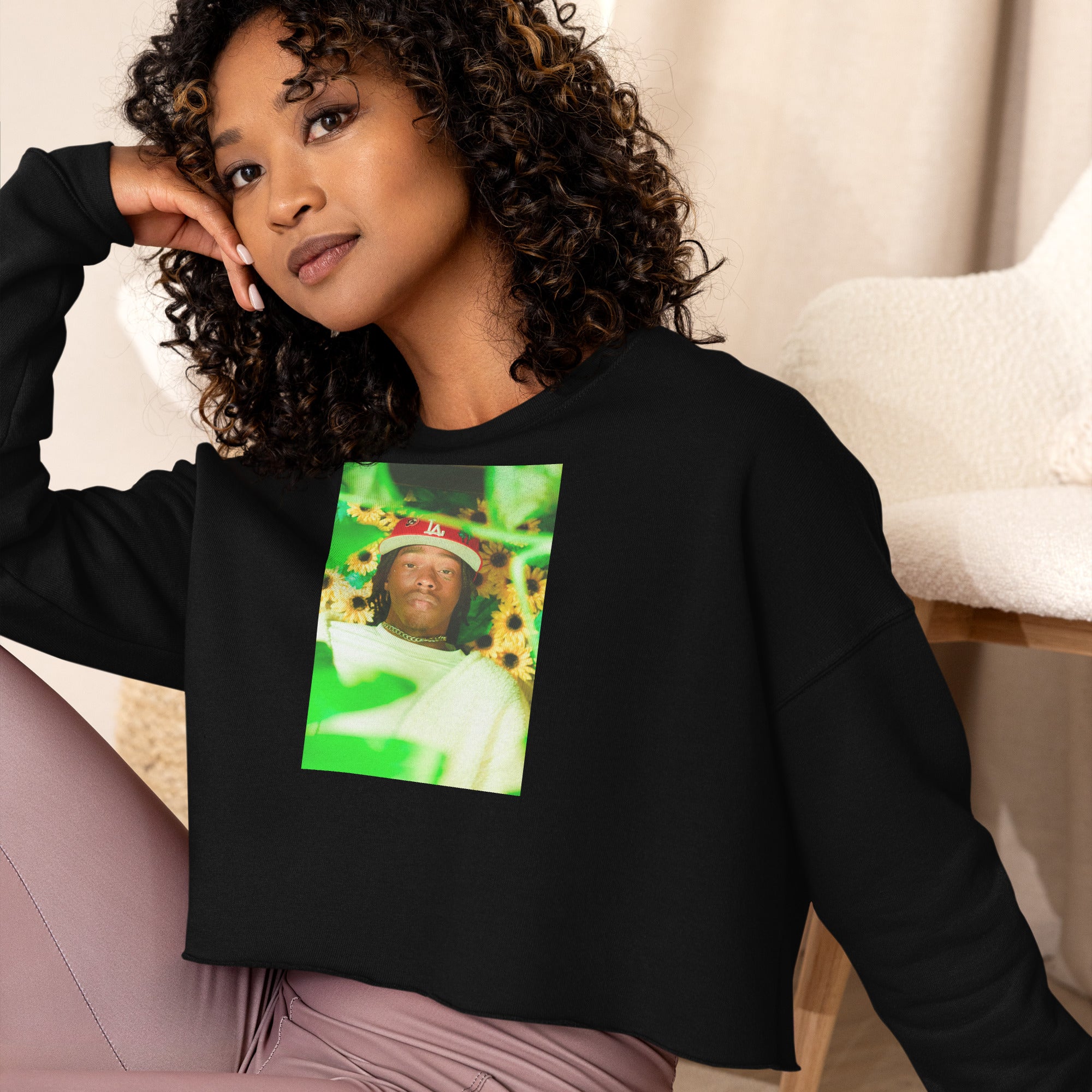 Blurry Vision Crop Sweatshirt